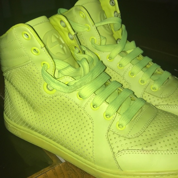 highlighter green sneakers